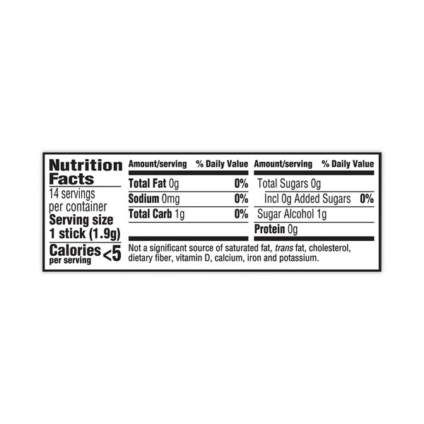 Chicle Trident SugarFree, Sabor Hierbabuena, 14 piezas, paquete con 12, 12 paquetes - 131109