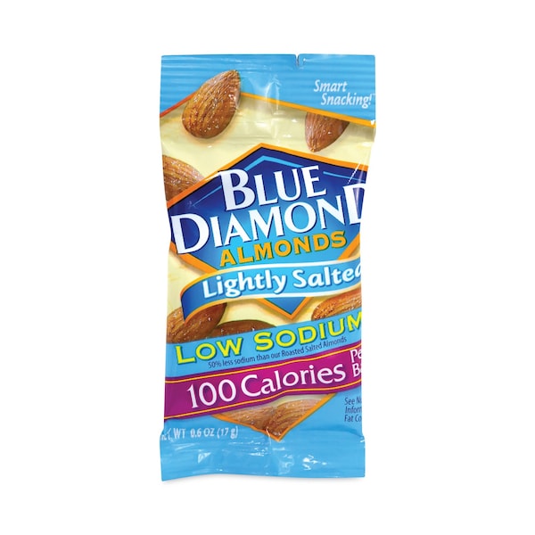 Almendras Blue Diamond con bajo contenido de sodio ligeramente saladas, bolsa de 15 oz, PK42, 42PK - 5466