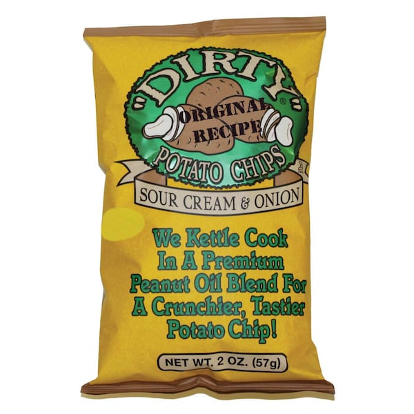 Papas fritas Dirty Sour Cream and Onion de 2 oz., paquete de 25 - 52009