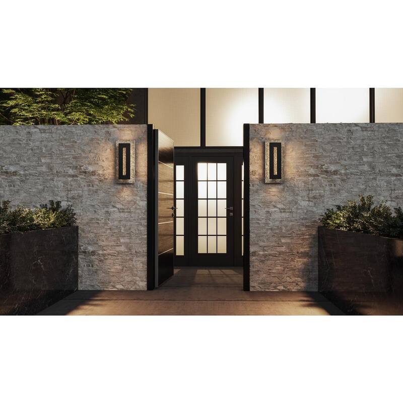 Lámpara de Pared de Exterior LED Quoizel Tate 8 pulgadas en Negro Tierra - TTE8308EK