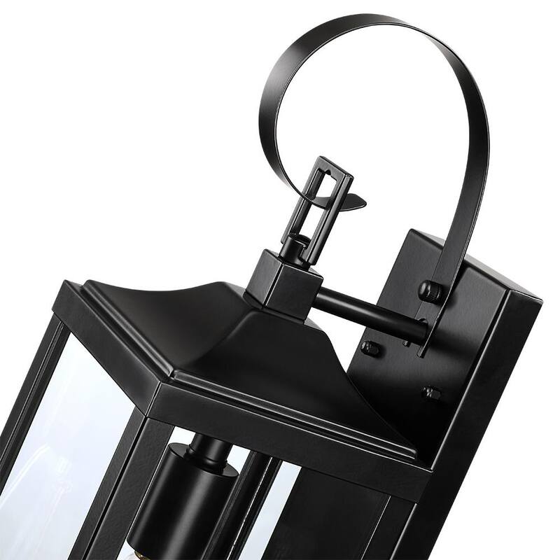Luminaria de pared para exteriores TRUE FINE Jefferson de 19.3 pulgadas con 1 luz en color negro - TD40024OT