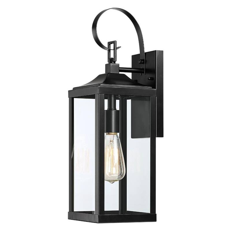 Luminaria de pared para exteriores TRUE FINE Jefferson de 19.3 pulgadas con 1 luz en color negro - TD40024OT