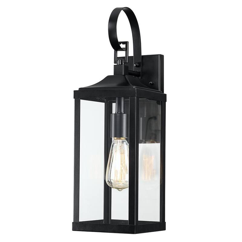 Luminaria de pared para exteriores TRUE FINE Jefferson de 19.3 pulgadas con 1 luz en color negro - TD40024OT