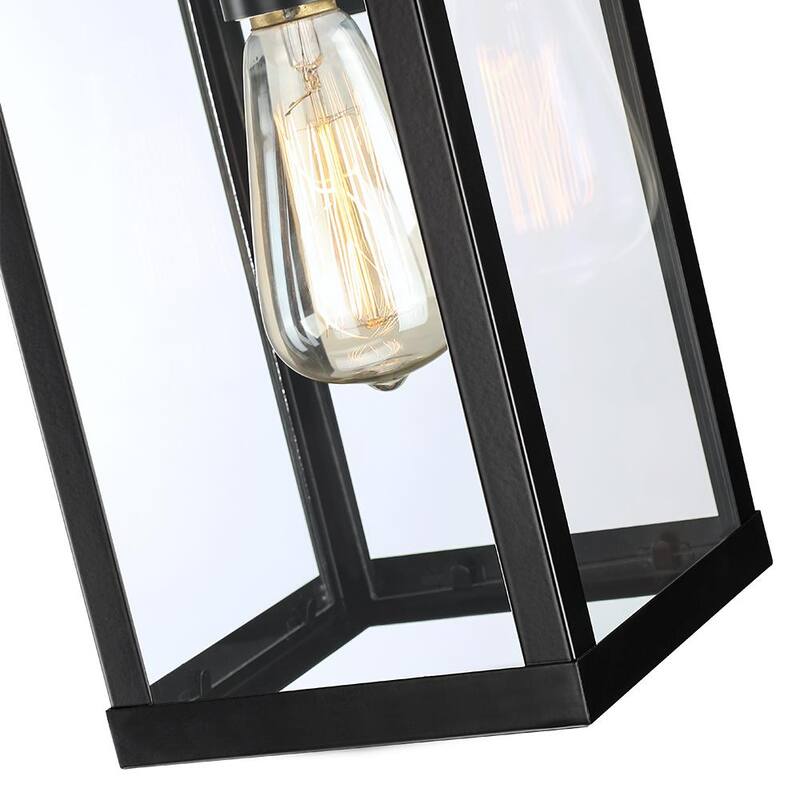 Luminaria de pared para exteriores TRUE FINE Jefferson de 19.3 pulgadas con 1 luz en color negro - TD40024OT