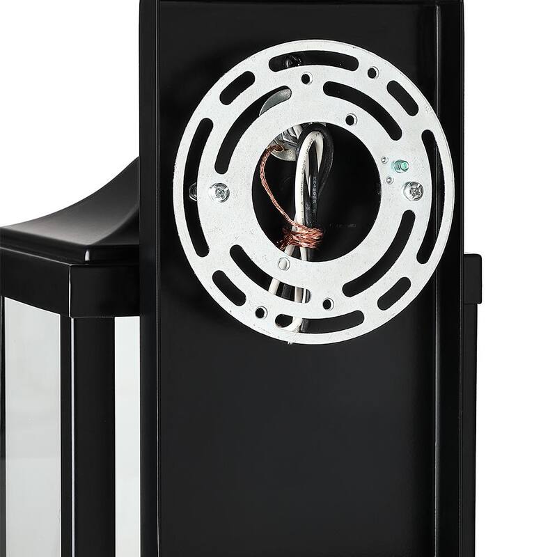 Luminaria de pared para exteriores TRUE FINE Jefferson de 19.3 pulgadas con 1 luz en color negro - TD40024OT