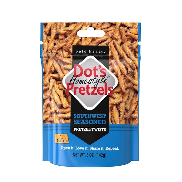 Pretzels caseros del suroeste de Dot's en bolsa de 5 oz - 5008 - DP