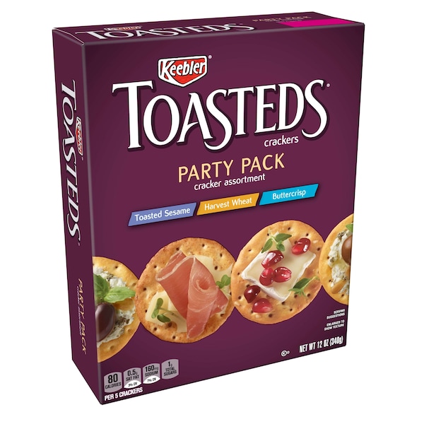 Paquete de fiesta Toasted Medley Crackers de Keebler Keebler 12 oz. Pack, PK12 - 3010026351