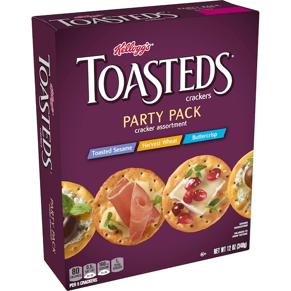 Paquete de fiesta Toasted Medley Crackers de Keebler Keebler 12 oz. Pack, PK12 - 3010026351