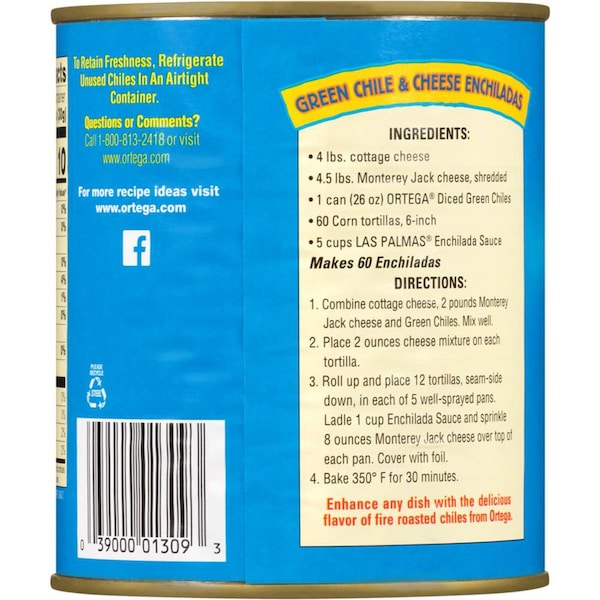 Ortega Ortega Jalapeños en Rodajas enlatados de 26 oz., Paquete de 12 - 701337