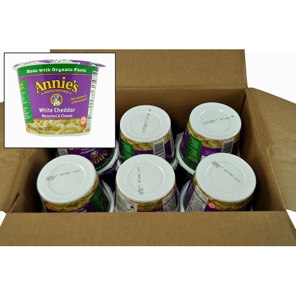 Macarrones con Queso Blanco de Annie's Annie's, taza de 2.01 oz., paquete de 12 - 13562-00060.