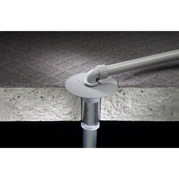 Hubbell Wiring Device-Kellems Electrical Box Cover, Round, Aluminum, Furniture Feed Cover - FF2GY