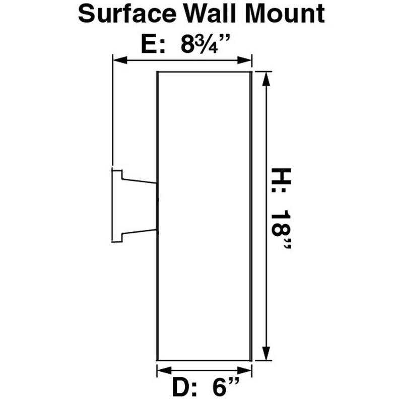 Iluminación de Volumen Grande de 2 luces, Farol de Luz para Pared Interior/Exterior Integrado de Aluminio Negro con LED - Aplique de Luz Cilíndrico para Montaje en Pared - V9646-5
