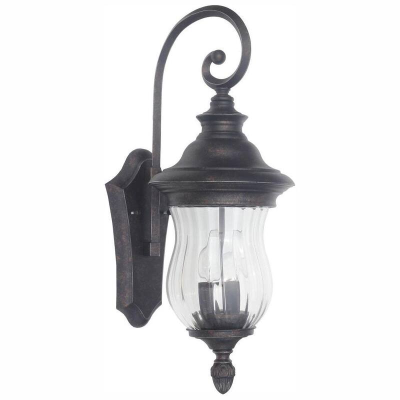 Colección de Decoradores del Hogar Wesleigh 22.25 pulgadas 2-Luz Bronce Linterna de Pared Exterior Aplique - 23422