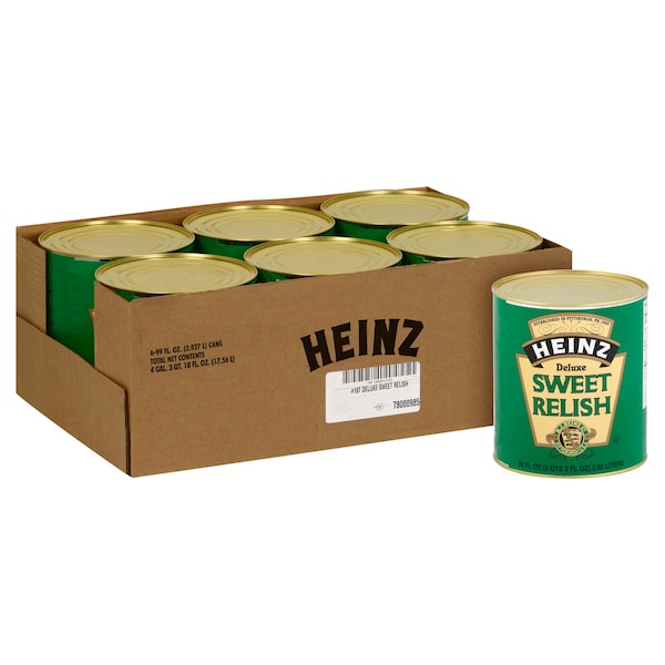 Heinz Sweet Relish 99 oz. Lata - 6 Latas, Paquete de 6 - 10013000692608