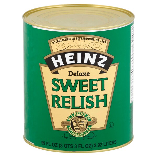 Heinz Sweet Relish 99 oz. Lata - 6 Latas, Paquete de 6 - 10013000692608