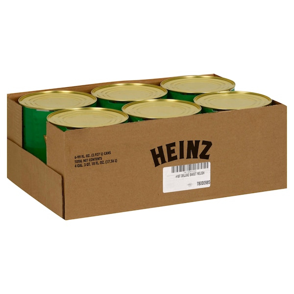 Heinz Sweet Relish 99 oz. Lata - 6 Latas, Paquete de 6 - 10013000692608