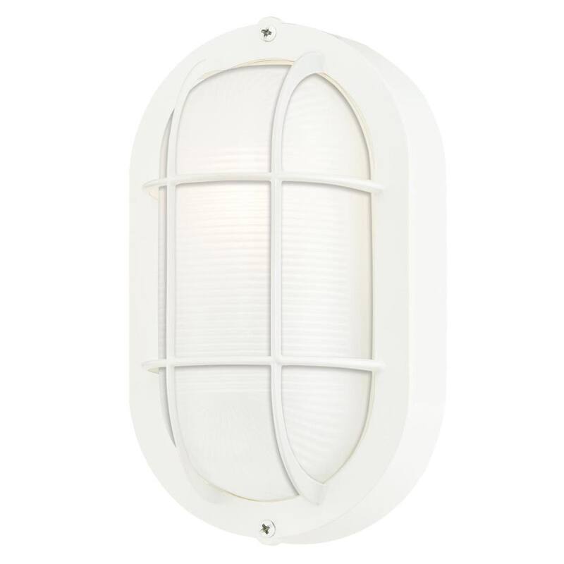 Lámpara de pared exterior Westinghouse de 1 luz en acero blanco con lente de vidrio blanco - 6783500