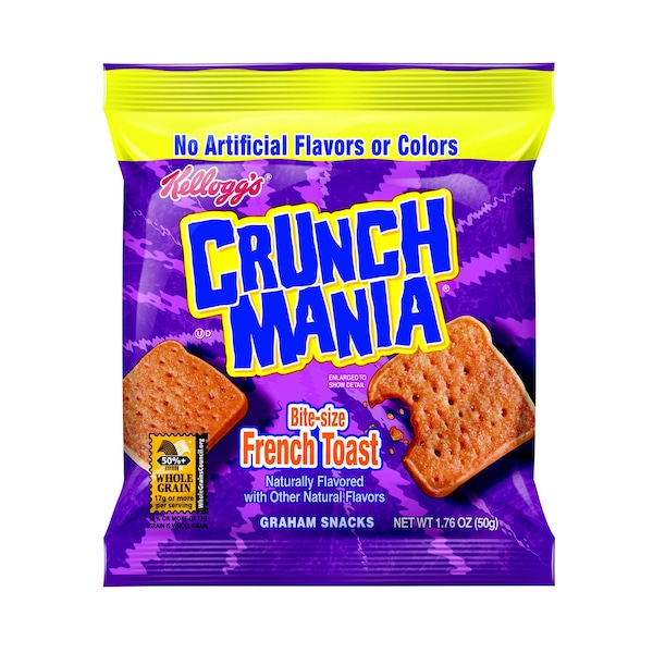 Kellogg's Kellogg's Crunch Mania Bocaditos de Tostadas Francesas 1.76 oz., paquete de 100 - 3800024520
