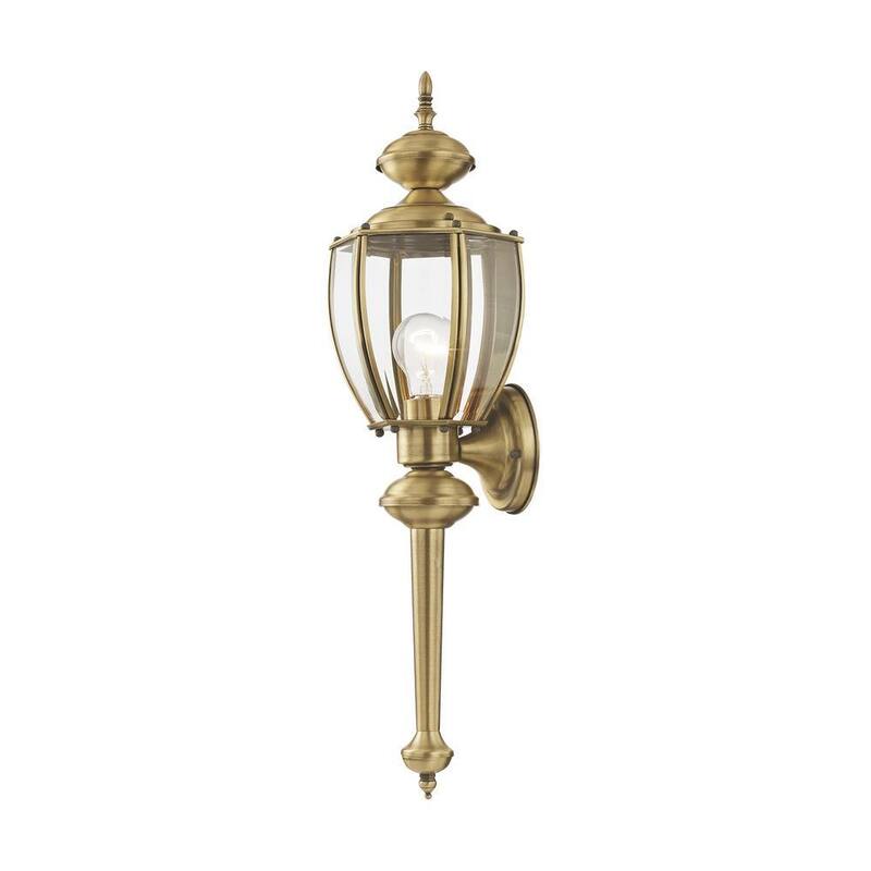 AVIANCE LIGHTING Bannington 1 Luz Antiguo latón Aplique de Pared Exterior - HD32880