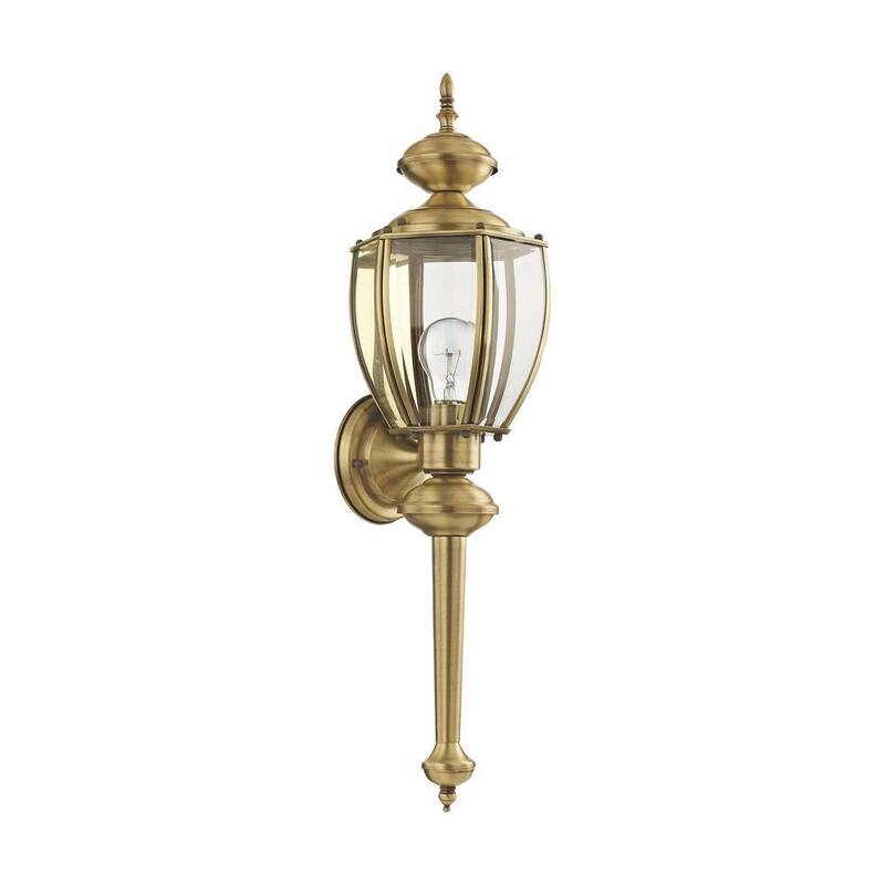 AVIANCE LIGHTING Bannington 1 Luz Antiguo latón Aplique de Pared Exterior - HD32880