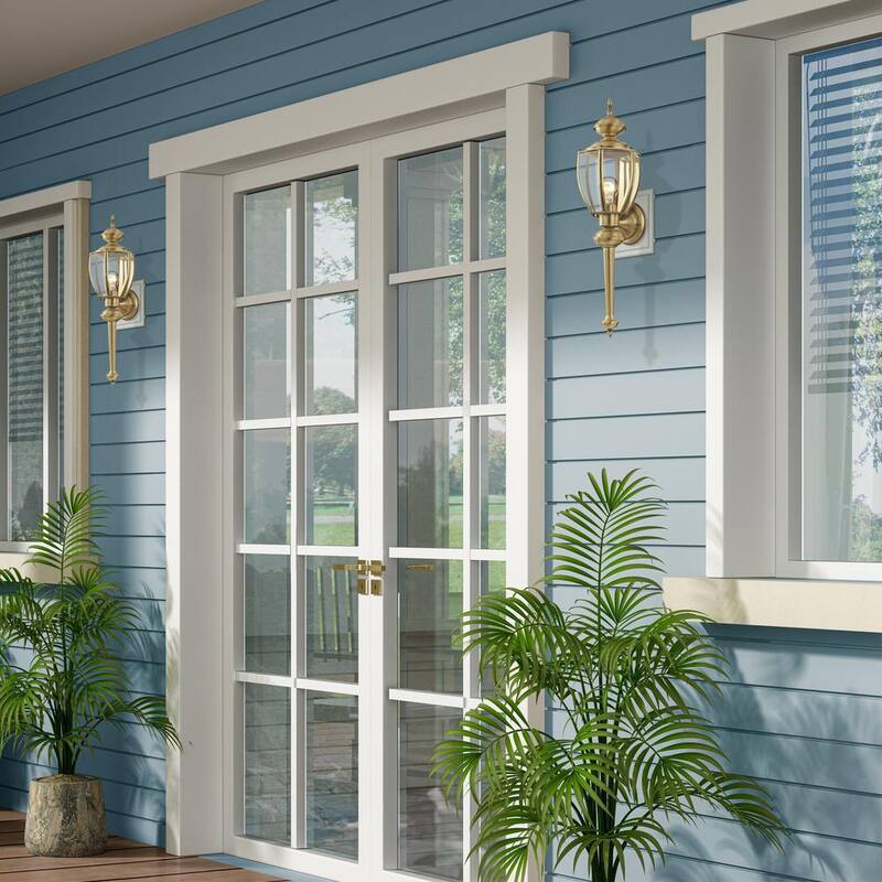 AVIANCE LIGHTING Bannington 1 Luz Antiguo latón Aplique de Pared Exterior - HD32880