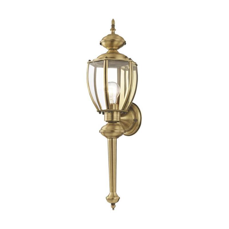 AVIANCE LIGHTING Bannington 1 Luz Antiguo latón Aplique de Pared Exterior - HD32880