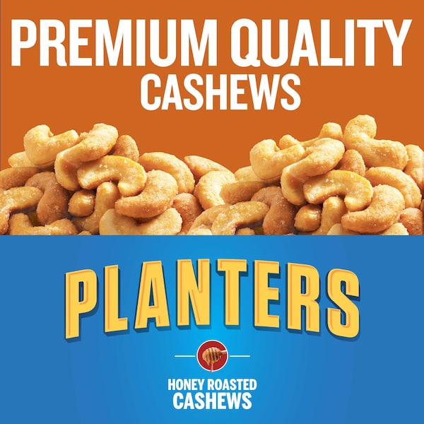 Planters Honey Roasted Cashews Bolsa de 3 oz., paquete de 12 - 07449
