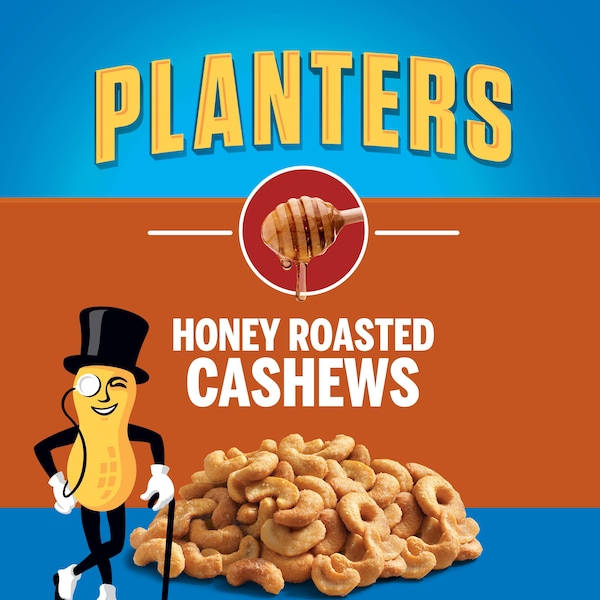 Planters Honey Roasted Cashews Bolsa de 3 oz., paquete de 12 - 07449