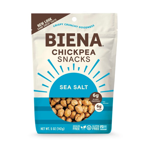 Botanas Biena, Garbanzos Biena con sal marina 5 oz., Paquete de 8 - 857597003453