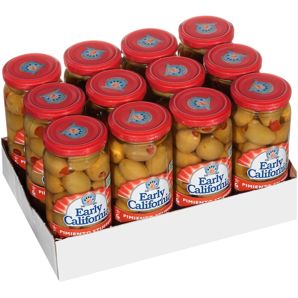 Reina rellena de pimientos de aceituna de California temprana 7 oz., Paquete de 12 - 24407015
