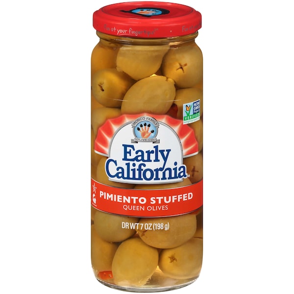 Reina rellena de pimientos de aceituna de California temprana 7 oz., Paquete de 12 - 24407015