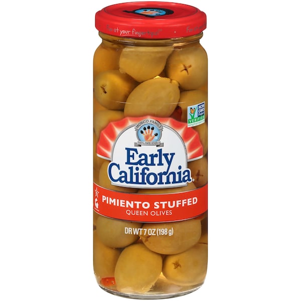 Reina rellena de pimientos de aceituna de California temprana 7 oz., Paquete de 12 - 24407015