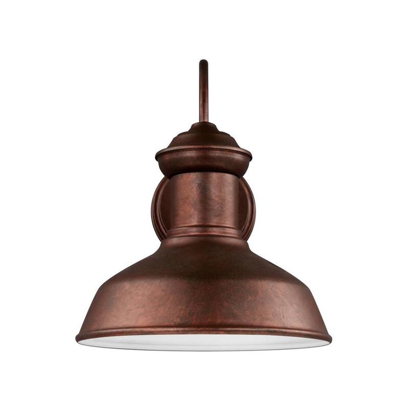 Iluminación de Generación Fredricksburg 1-Luz de Exterior en Cobre Envejecido Linterna de Pared Sconce - 8647701-44