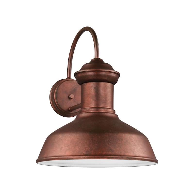 Iluminación de Generación Fredricksburg 1-Luz de Exterior en Cobre Envejecido Linterna de Pared Sconce - 8647701-44