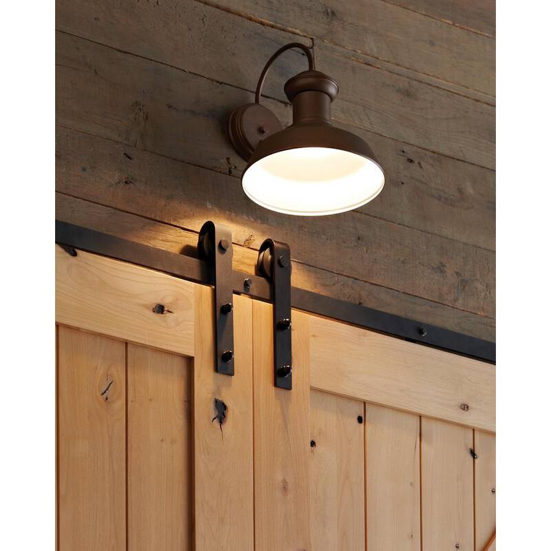 Iluminación de Generación Fredricksburg 1-Luz de Exterior en Cobre Envejecido Linterna de Pared Sconce - 8647701-44