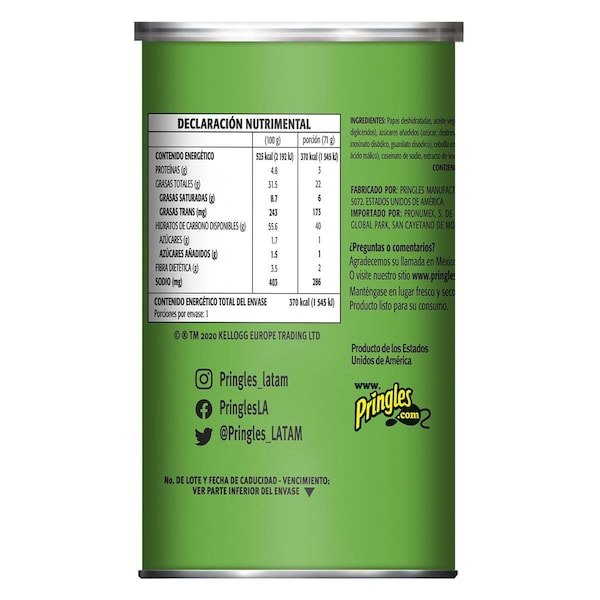 Pringles Pringles Agarra y Llévate Mezcla de Papas Fritas en Barco, Paquete de 48 - 3800013463