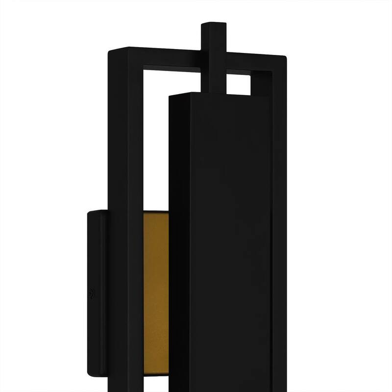 Quoizel Pointsett 1-Luz Linterna de Pared Exterior LED Integrada en Negro Mate (1-Pack) - PNT8306MBK.