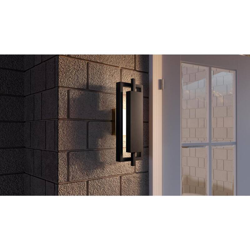 Quoizel Pointsett 1-Luz Linterna de Pared Exterior LED Integrada en Negro Mate (1-Pack) - PNT8306MBK.