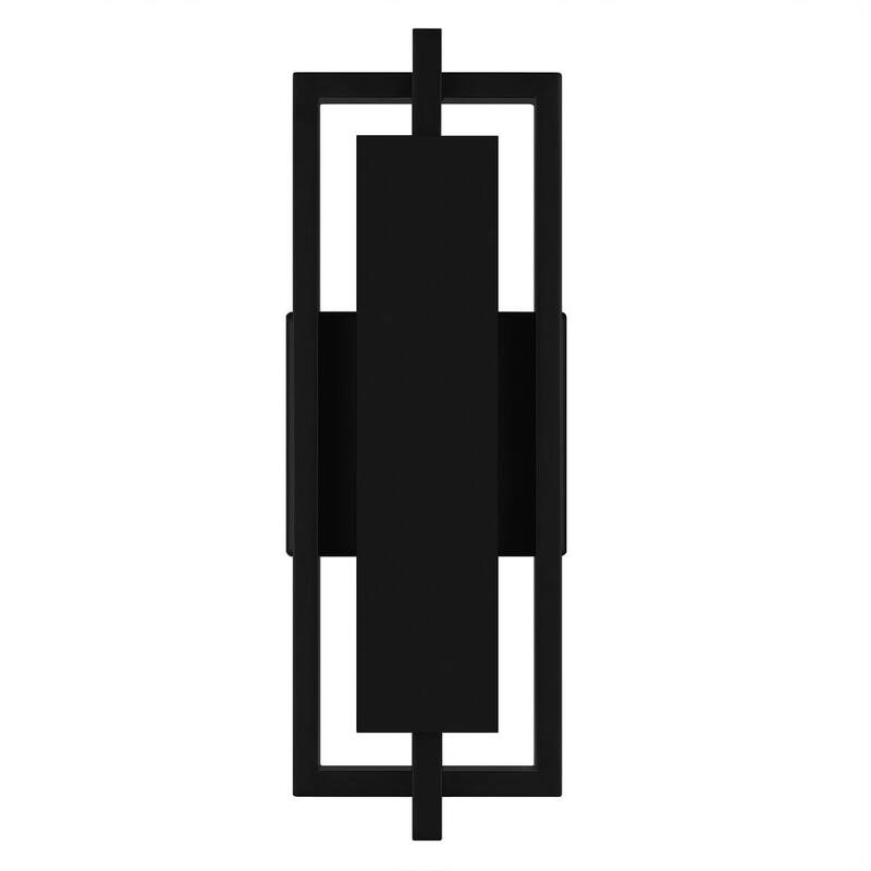 Quoizel Pointsett 1-Luz Linterna de Pared Exterior LED Integrada en Negro Mate (1-Pack) - PNT8306MBK.