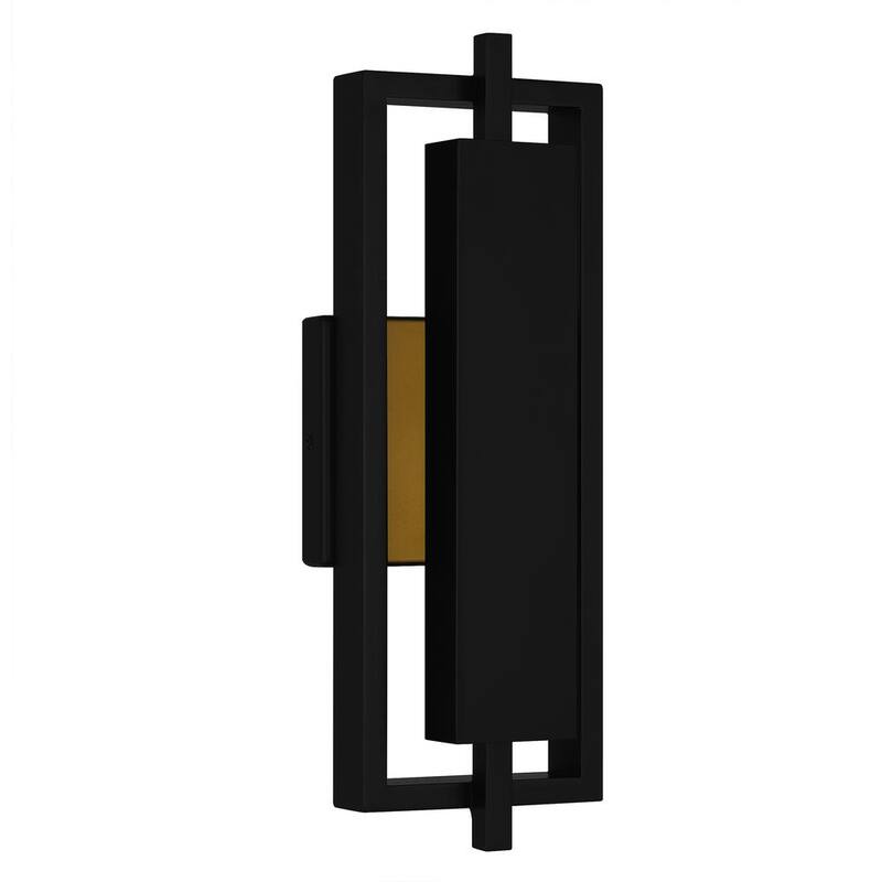 Quoizel Pointsett 1-Luz Linterna de Pared Exterior LED Integrada en Negro Mate (1-Pack) - PNT8306MBK.