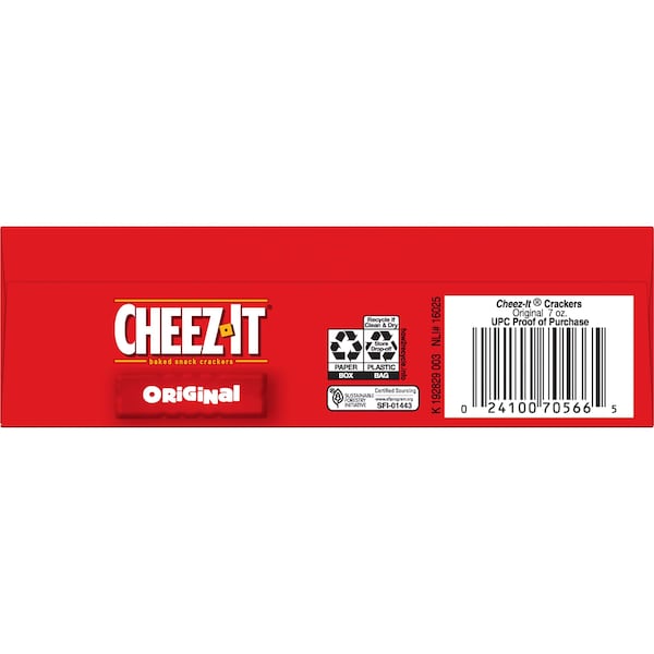 Cheez-It Galletas Originales Cheez-It 7 oz., Paquete de 12 - 2410070562