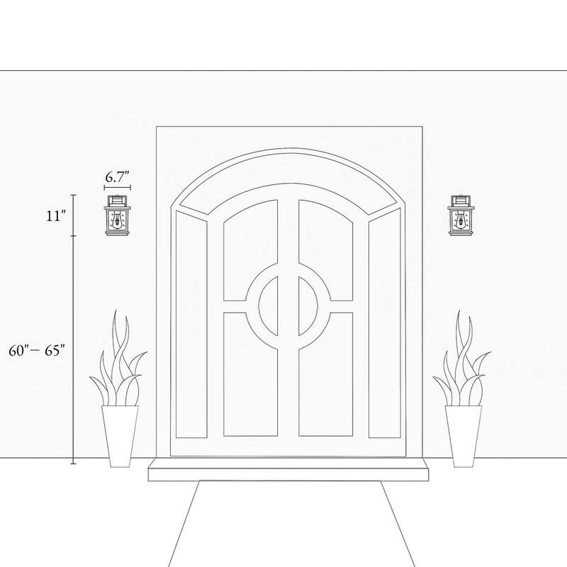 Lámpara de pared exterior moderna con sensor de movimiento de un solo foco, negra texturizada, con pantalla de vidrio transparente para garaje y patio - LYNRQJ2156AR8C