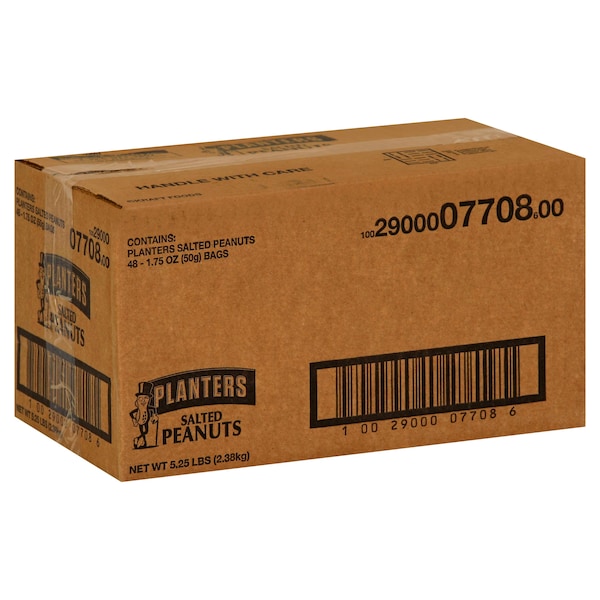 Planters Maní Salado 1.75 oz. Tubo, Paquete de 48 - 10029000077086