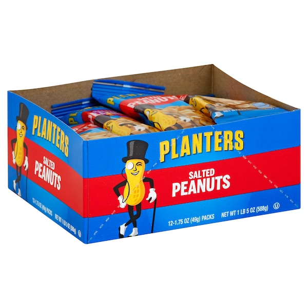 Planters Maní Salado 1.75 oz. Tubo, Paquete de 48 - 10029000077086