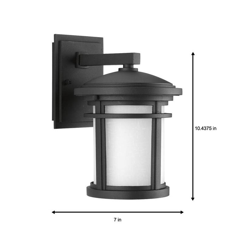 Colección Wish de iluminación Progresiva, 1 luz, 10.4 pulgadas, Linterna de Pared LED Exterior en Negro Texturizado - P6087-3130K9DI