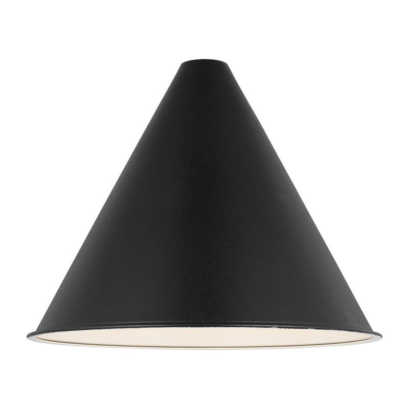 Iluminación de generación Lámpara de pared exterior negra Crittenden 1-Light - 8638501-12
