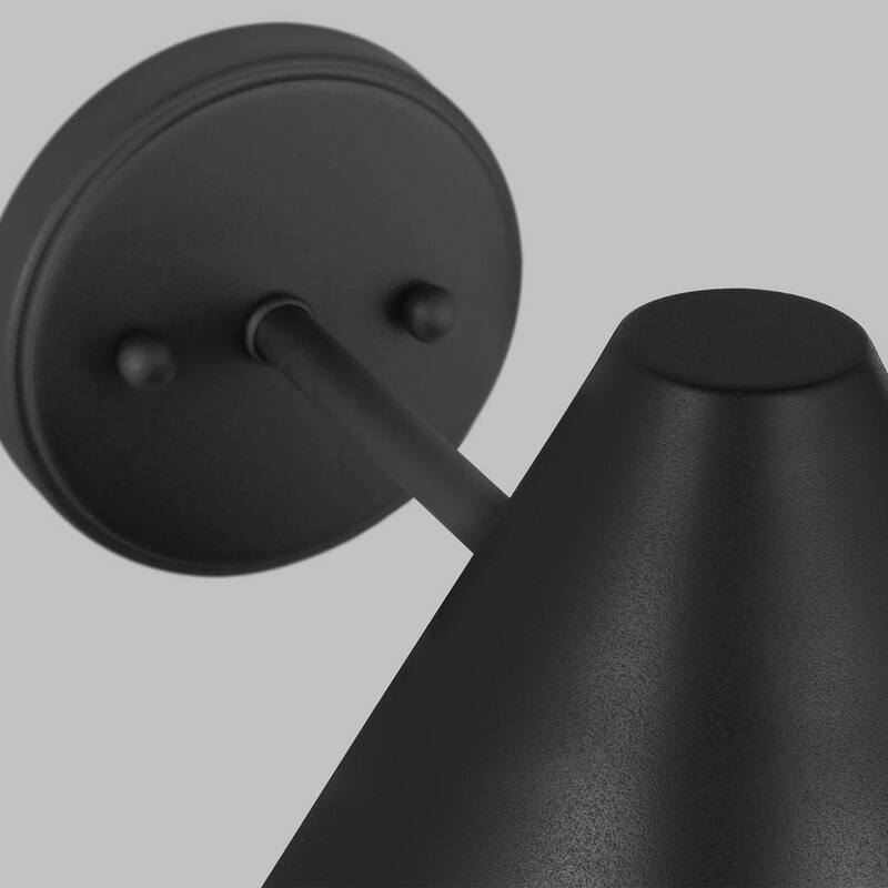 Iluminación de generación Lámpara de pared exterior negra Crittenden 1-Light - 8638501-12