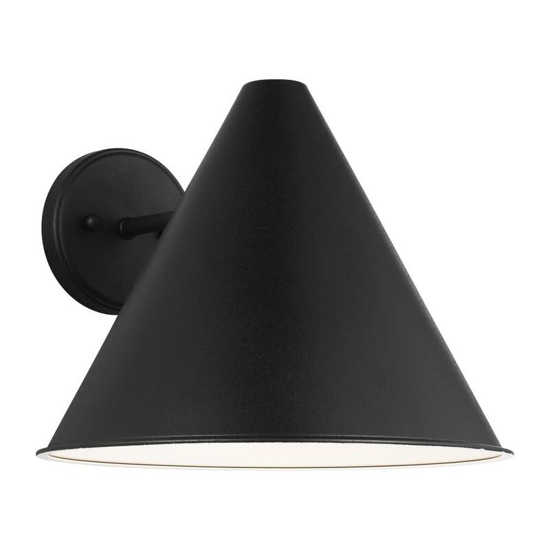 Iluminación de generación Lámpara de pared exterior negra Crittenden 1-Light - 8638501-12