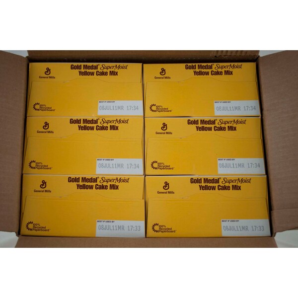 Mezcla para pastel Supermoist Gold Medal Yellow Súper Húmedo 4.5 libras, paquete de 6 - 16000-12232
