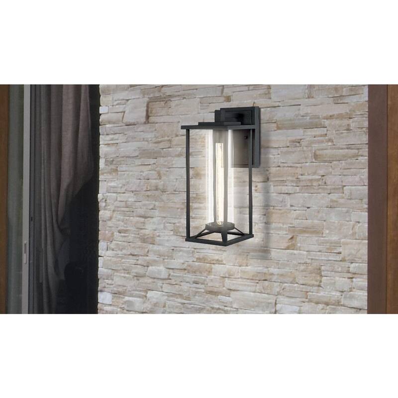 El Gran Exterior Trescott Lámpara de Pared Linterna de Exterior Negra de 1 Luz - 72473-66